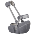 Anco, canguru hip seat cinza com assento, alça de ombro e cinto acolchoado