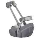 Anco, canguru hip seat cinza com assento, alça de ombro e cinto acolchoado