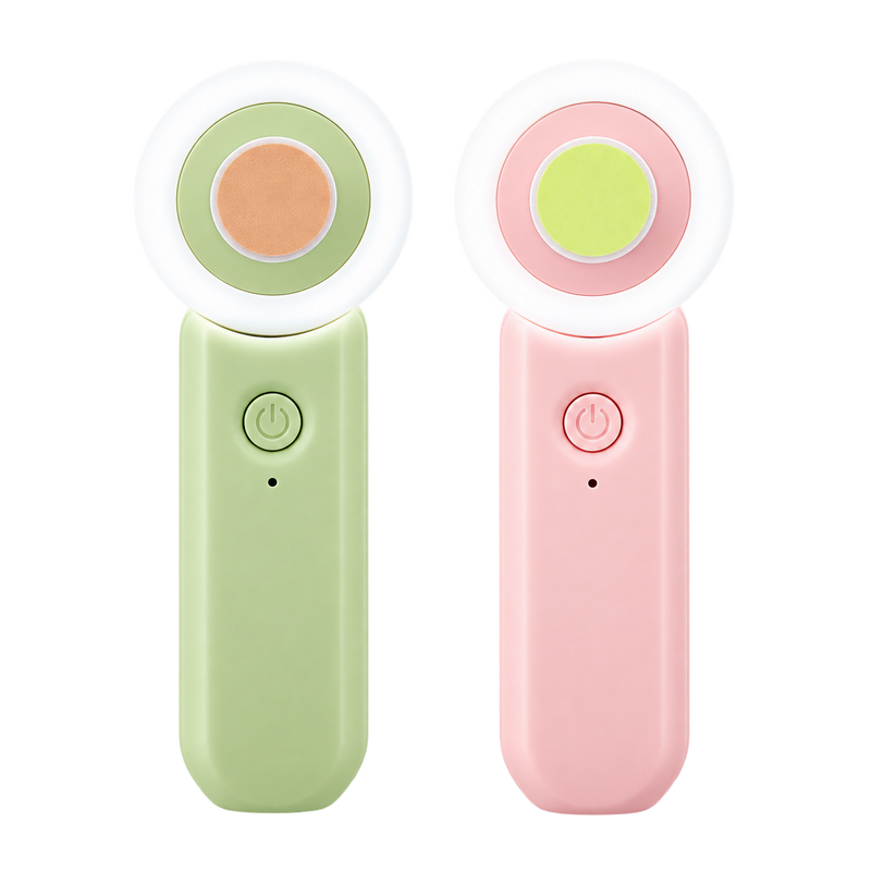 Lumio, lixa de unhas elétrica infantil, nas cores verde e rosa