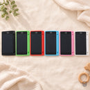 As seis cores da Riscalu lado a lado: preto, verde, vermelho, azul, rosa e branco