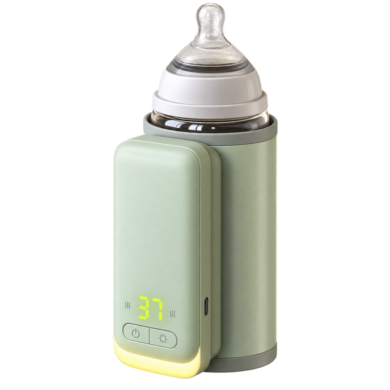 Tepio, aquecedor de mamadeira portátil verde com mamadeira